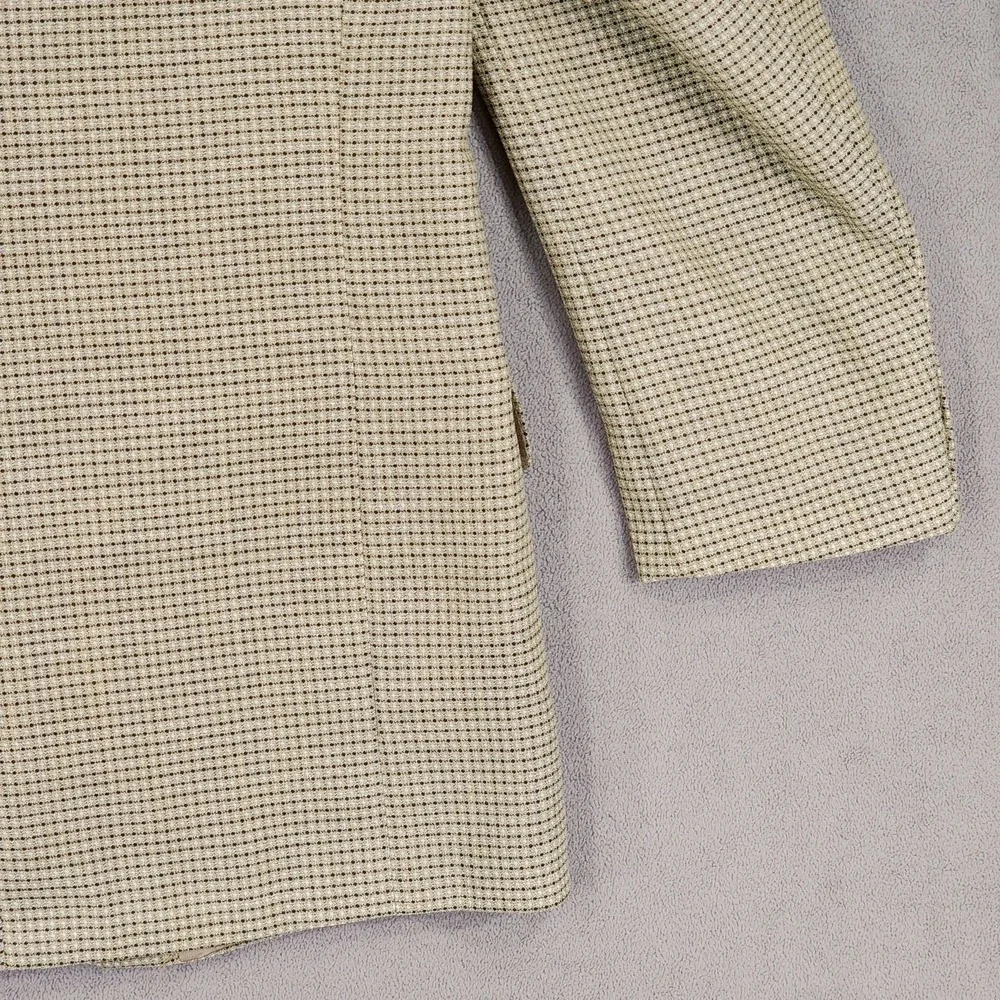Michael Gabrielle Blazer 40R Men Beige Nailhead Single Breast Canada Wool Preppy